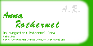 anna rothermel business card